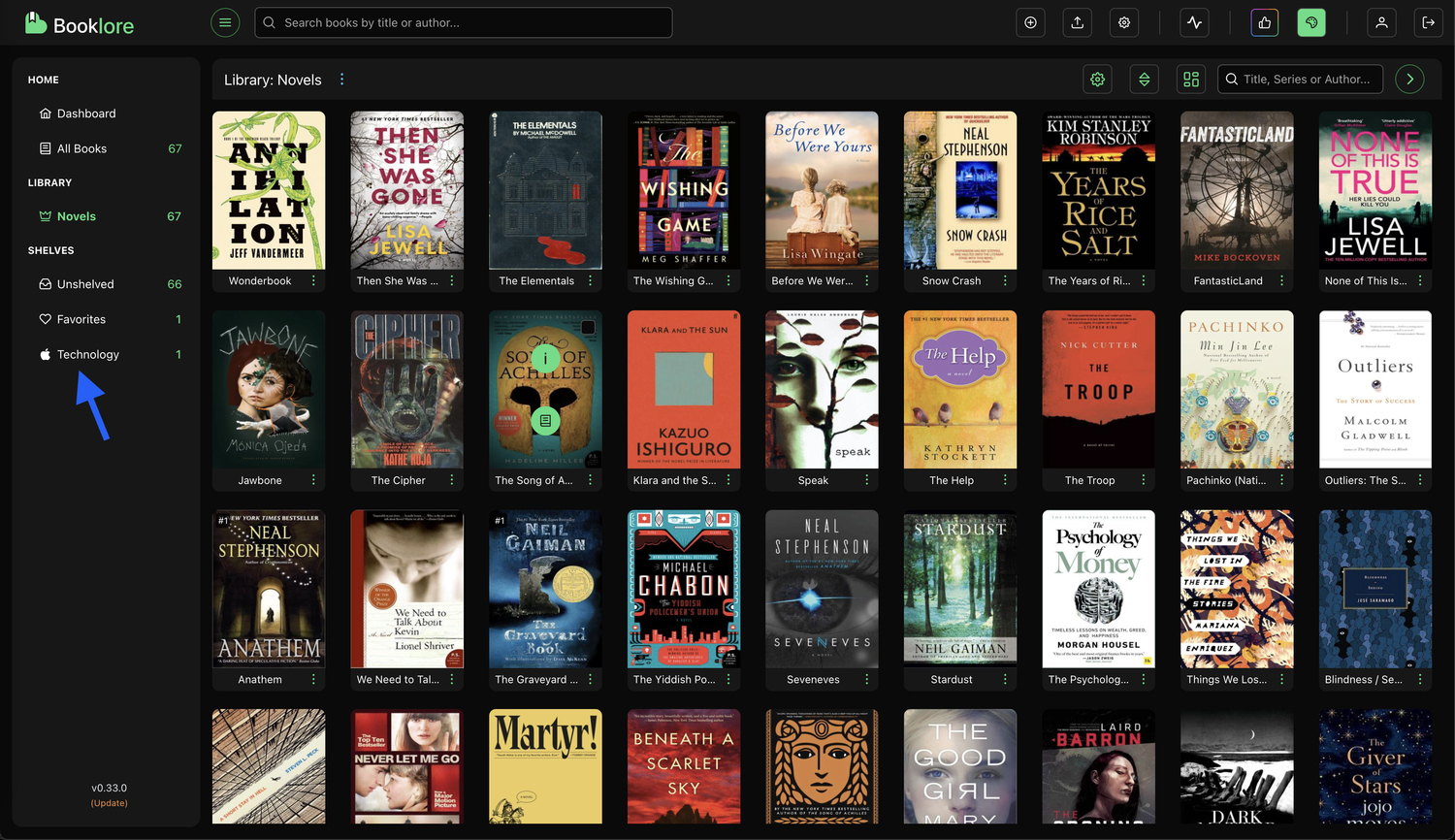Shelf in Sidebar