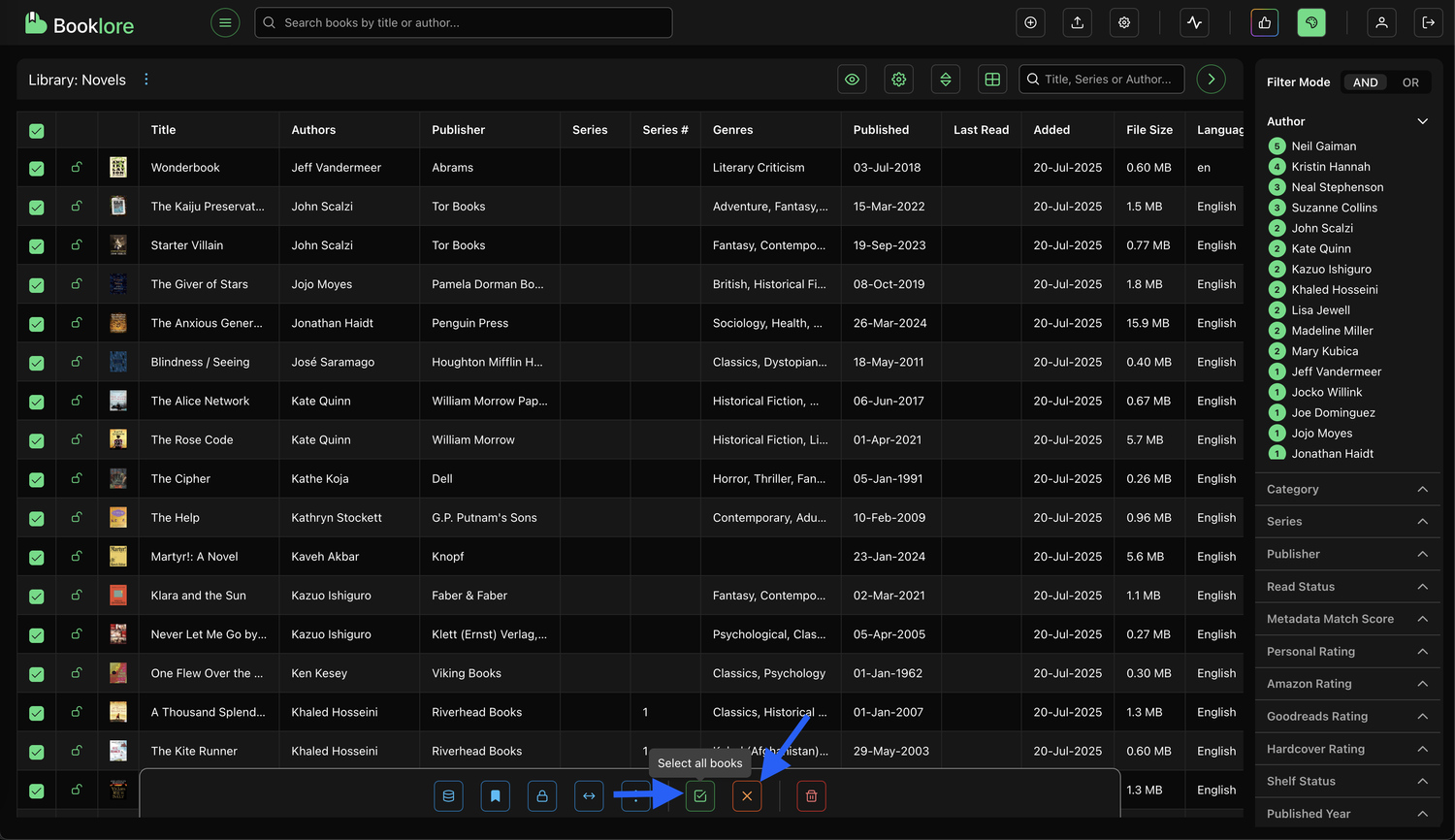 Table Select All
